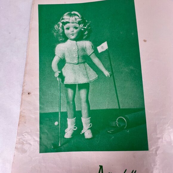 1941 Marys Dollies Volume No 5 Doll Clothes Pattern Book Knit Crochet Mary Hoyer - Picture 8 of 10